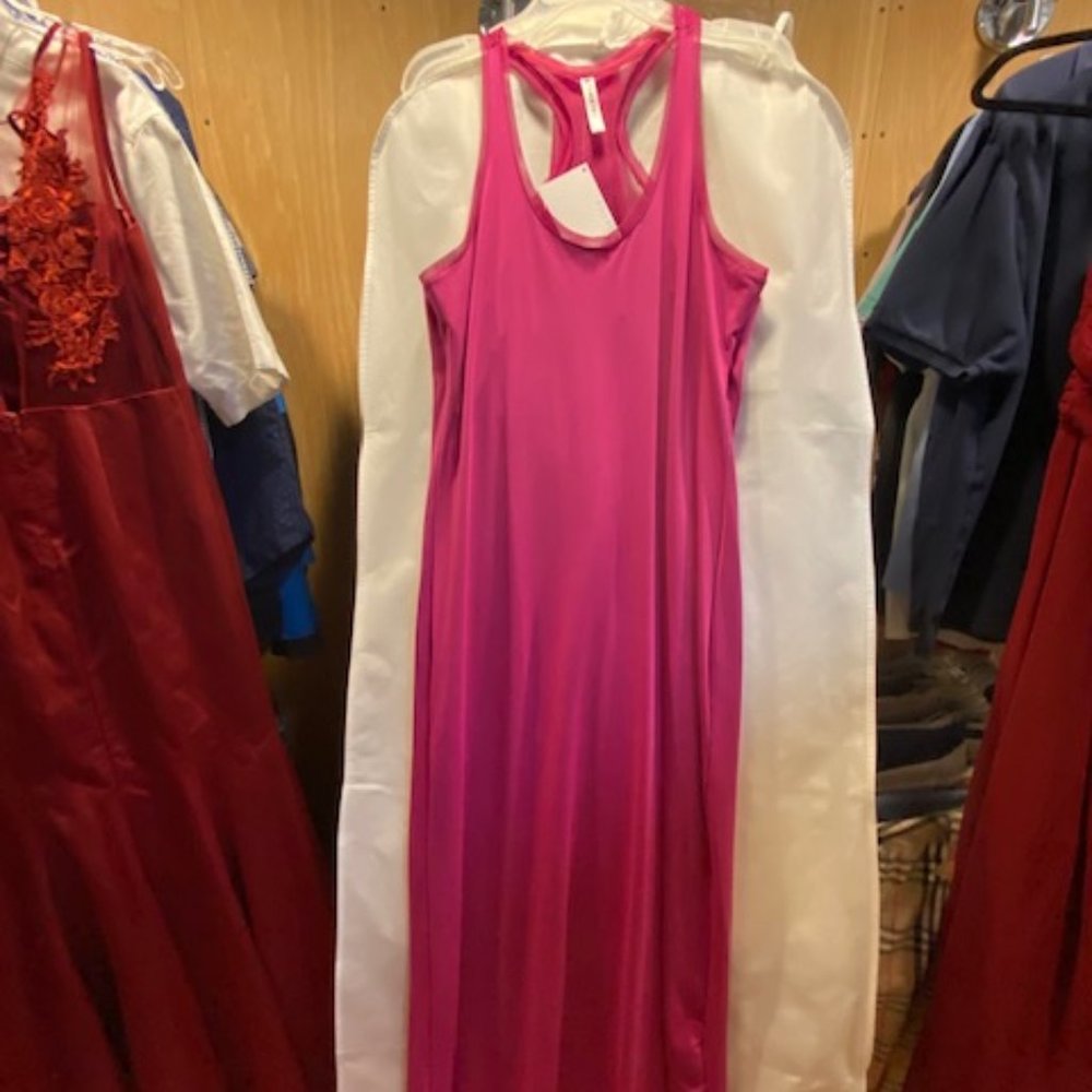 Fabletics Pink Maxi Dress, Size M/8, NWT